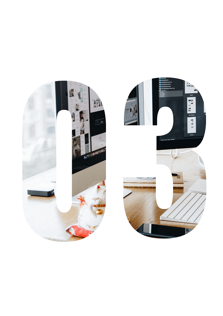 Image par décrire la troisième étape de notre processus de réservation et de création de site : la construction et la design